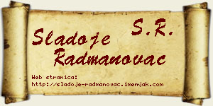 Sladoje Radmanovac vizit kartica
